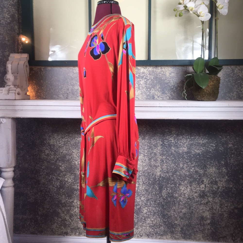 Leonard Paris 100% silk dress - Picture 4 of 9